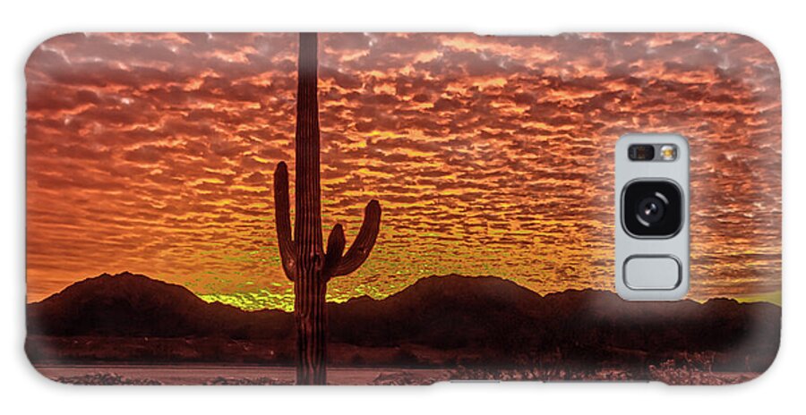 Cactus Galaxy Case featuring the photograph Saguaro Cactus Sunrise by Robert Bales