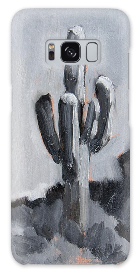 Arizona Galaxy Case featuring the painting Saguaro Plein Air Study by Diane McClary