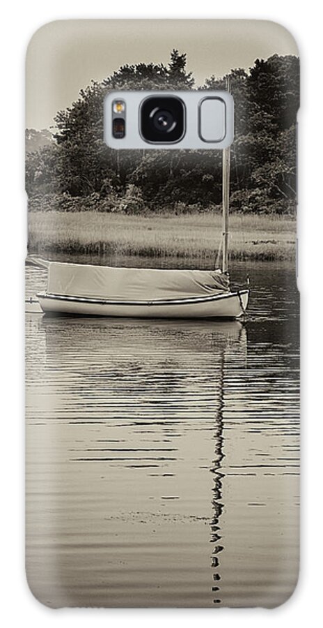 Sailboat Galaxy Case featuring the photograph Sailboat in Sepia by Roni Chastain