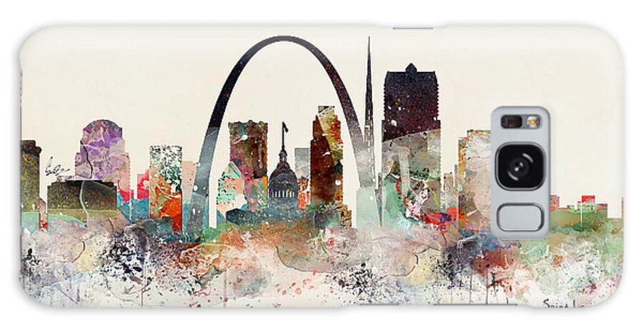 Saint Louis Missouri Galaxy Case featuring the painting Saint Louis Missouri by Bri Buckley