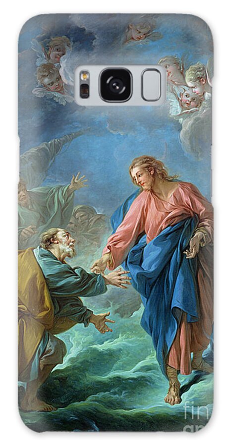 Peter Galaxy Case featuring the painting Saint Peter Invited to Walk on the Water by Francois Boucher