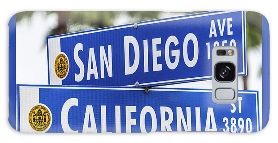 California St Galaxy Case featuring the photograph San Diego and California Street Sign by David Levin