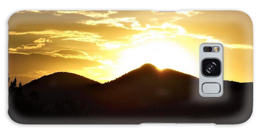 Sunset Galaxy Case featuring the photograph San Francisco Peaks at Sunset by Michael Oceanofwisdom Bidwell