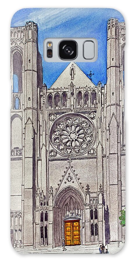 Grace Galaxy Case featuring the painting San Francisco's Grace Cathedral by Mike Robles