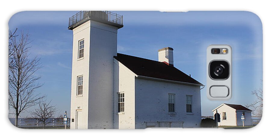 Light Galaxy Case featuring the photograph Sand Point lighthouse in Escanaba by Charles and Melisa Morrison