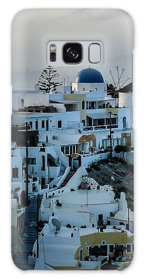 Greece Galaxy Case featuring the photograph Santorini Misty Morn by Pamela Newcomb