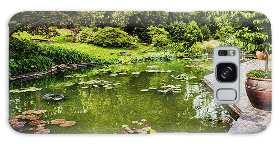 Sarah P. Duke Galaxy Case featuring the photograph Sarah P. Duke Gardens Koi Pond by Cynthia Wolfe