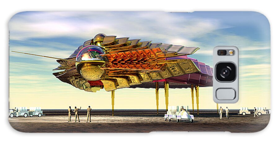 Science Fiction Galaxy Case featuring the digital art Sargus At Port by Walter Neal