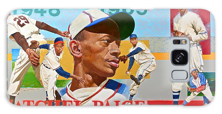Acrylic Galaxy Case featuring the painting Satchel Paige by Cliff Spohn