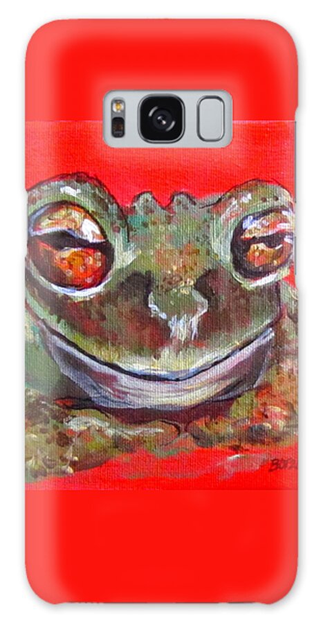 Frog Galaxy Case featuring the painting Satisfied Froggy by Barbara O'Toole