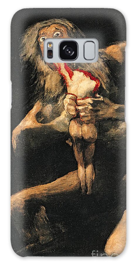 Saturn Galaxy Case featuring the painting Saturn Devouring one of his Children by Goya