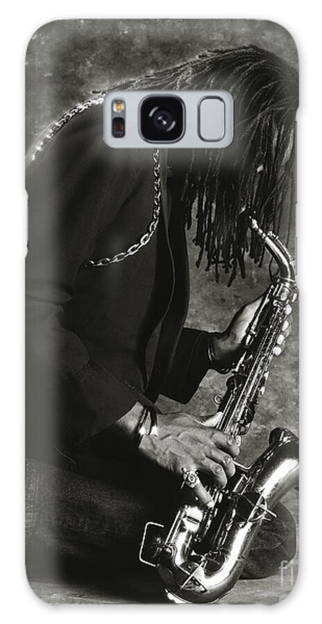 Music Galaxy Case featuring the photograph Sax Player 1 by Tony Cordoza