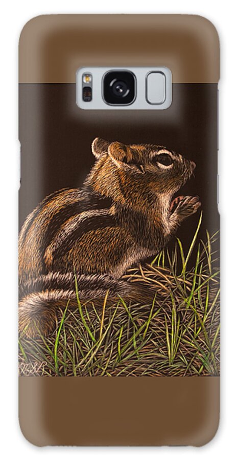 Chipmunk Galaxy Case featuring the painting Say a prayer for me by Margaret Sarah Pardy
