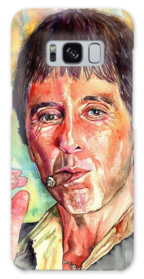 Al Pacino Galaxy Case featuring the painting Scarface by Suzann Sines