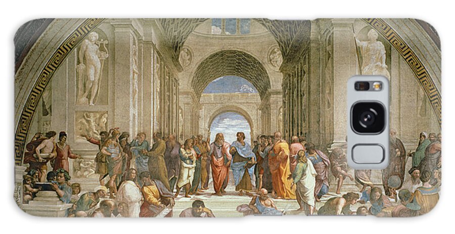 School Galaxy Case featuring the painting School of Athens from the Stanza della Segnatura by Raphael