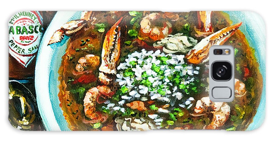 New Orleans Food Galaxy Case featuring the painting Seafood Gumbo by Dianne Parks