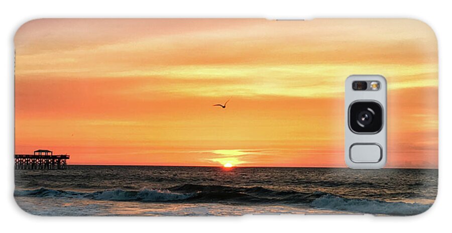 Sunrise Galaxy Case featuring the photograph Seagull Sunrise by Matt Sexton