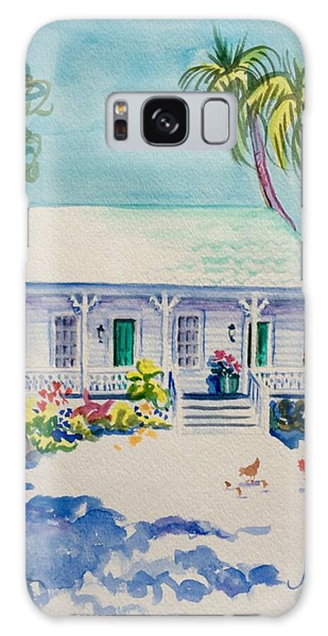 Key West Galaxy Case featuring the painting Seahorse Cottage by Maggii Sarfaty