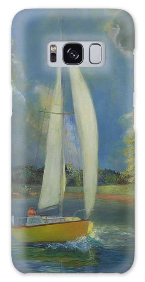Oil Painting Galaxy Case featuring the painting Seas the Day by Susan Hensel