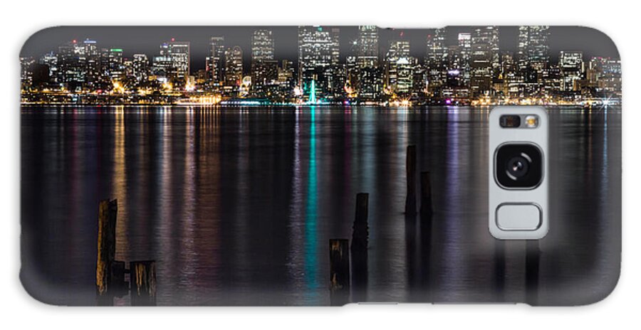Cityscape Galaxy Case featuring the photograph Seattle at Night by Ed Clark