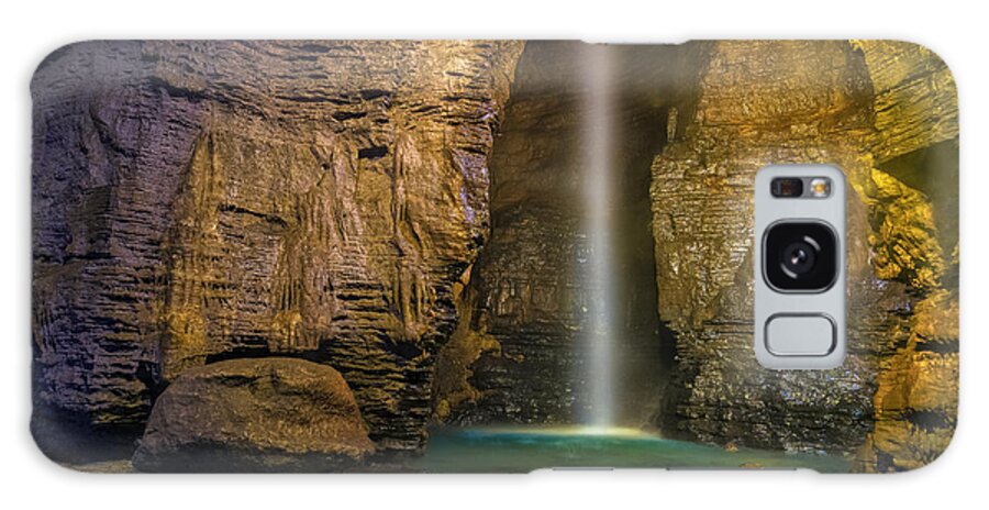 Secret Caverns Waterfall Galaxy Case featuring the photograph Secret Caverns waterfall 2 by Mark Papke