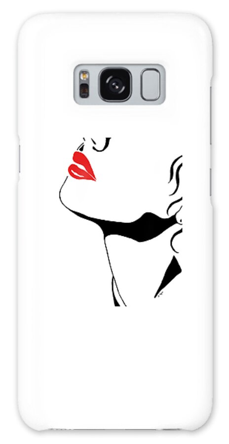 Red Lips Galaxy Case featuring the painting Seduction With Red Lips - Sharon Cummings by Sharon Cummings