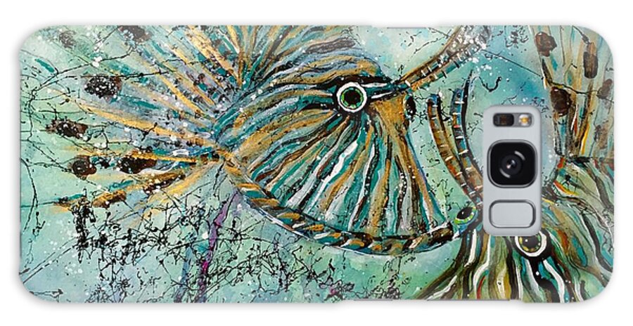 Iionfish Galaxy Case featuring the painting Seeing Eye to Eye by Midge Pippel