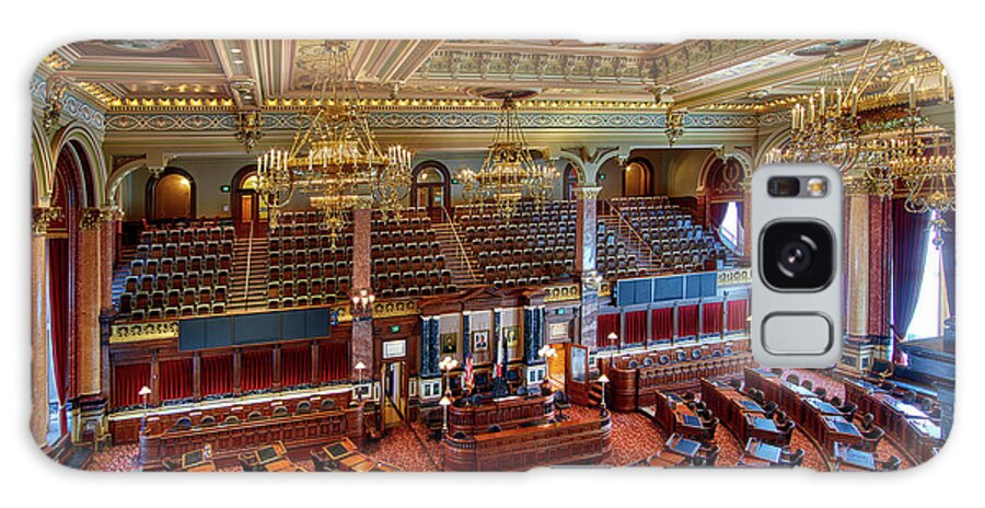 Des Moines Galaxy Case featuring the photograph Senate Chamber at the Iowa State Capitol by Mountain Dreams