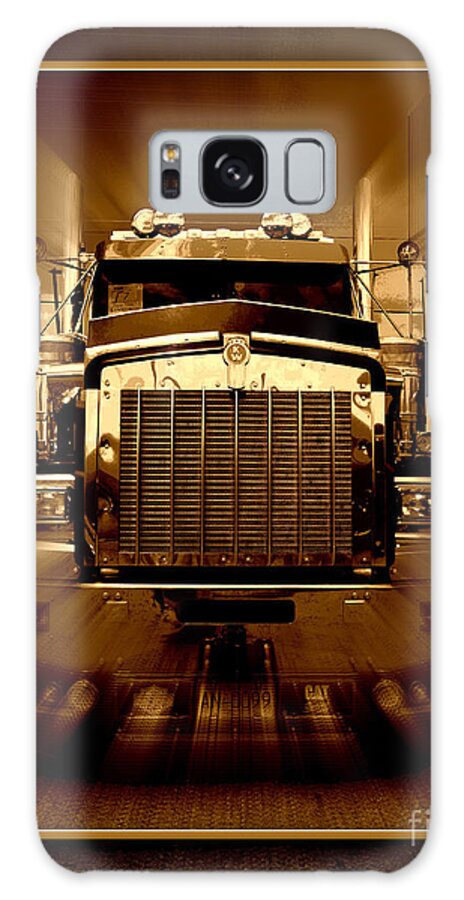 Trucks Galaxy Case featuring the photograph Sepia toned Kenworth Abstract by Randy Harris