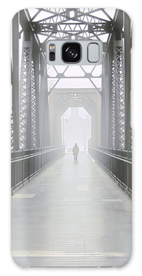 Street Photography Galaxy Case featuring the photograph Septembers Bridge by Bob Orsillo