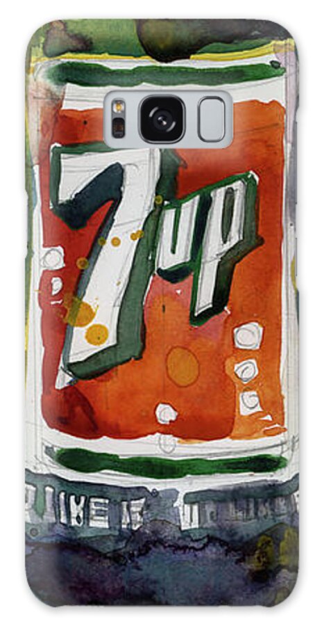 Soda Galaxy Case featuring the painting Seven Up Pop Soda Art by Dorrie Rifkin