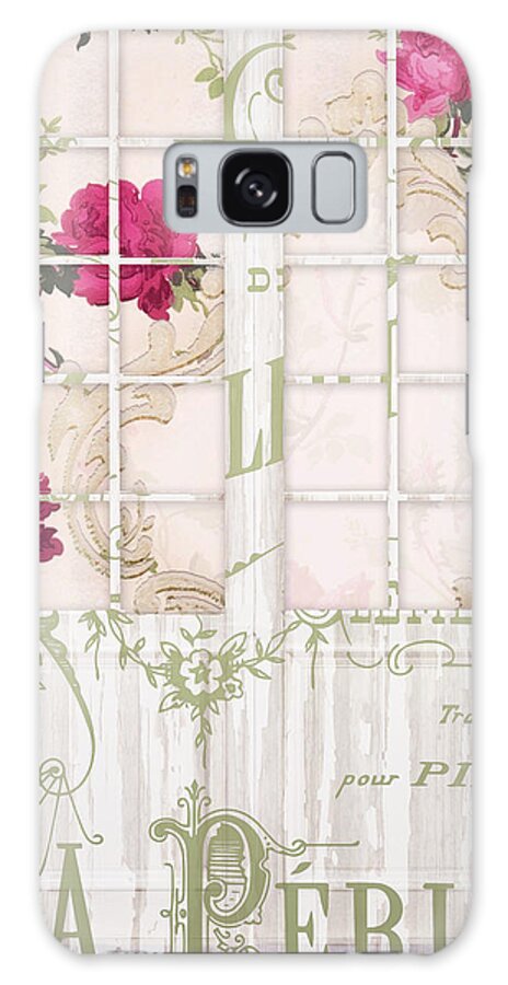 French Doors Galaxy Case featuring the painting Shabby Cottage French Doors by Mindy Sommers