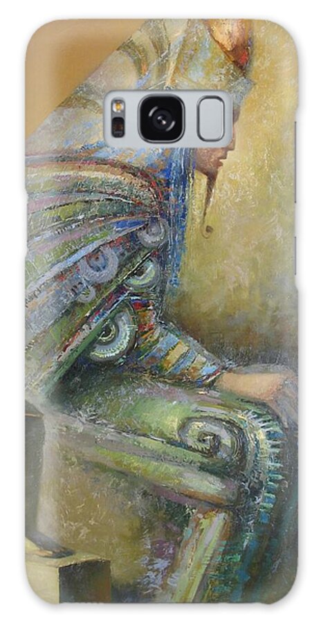 Egyptian God Galaxy Case featuring the painting Shadows by Valentina Kondrashova