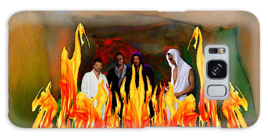 Bible Galaxy Case featuring the painting Shadrach Meshach and Abednego by Bruce Nutting