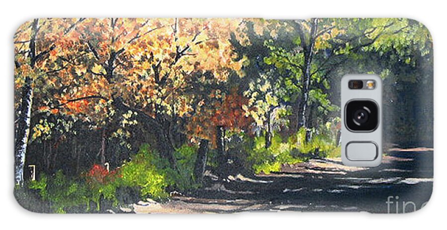 Nature Galaxy Case featuring the painting Shady Lane by Diane Ellingham