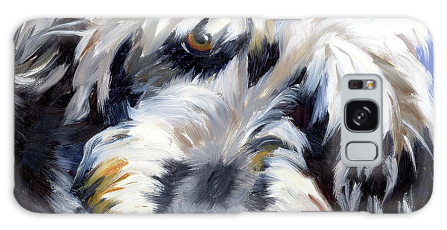 Dog Galaxy Case featuring the painting Shaggy Dog by Alice Leggett