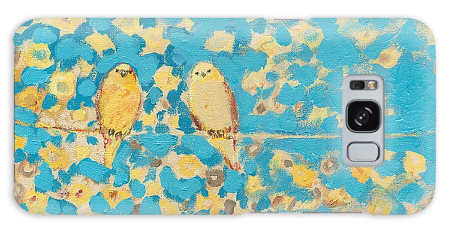 Impressionist Galaxy Case featuring the painting Sharing a Sunny Perch by Jennifer Lommers