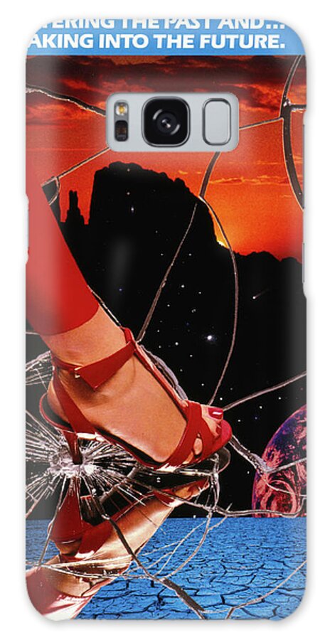 Shattering The Past Future Breaking Scifi Galaxy Case featuring the digital art Shattering the Past by Murry Whiteman