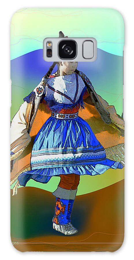 Shawl Dancer Galaxy Case featuring the digital art Shawl Dancer 1 by Kae Cheatham