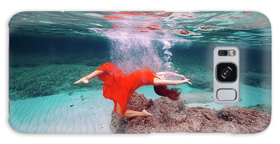 Swim Galaxy Case featuring the photograph SHE by Gemma Silvestre