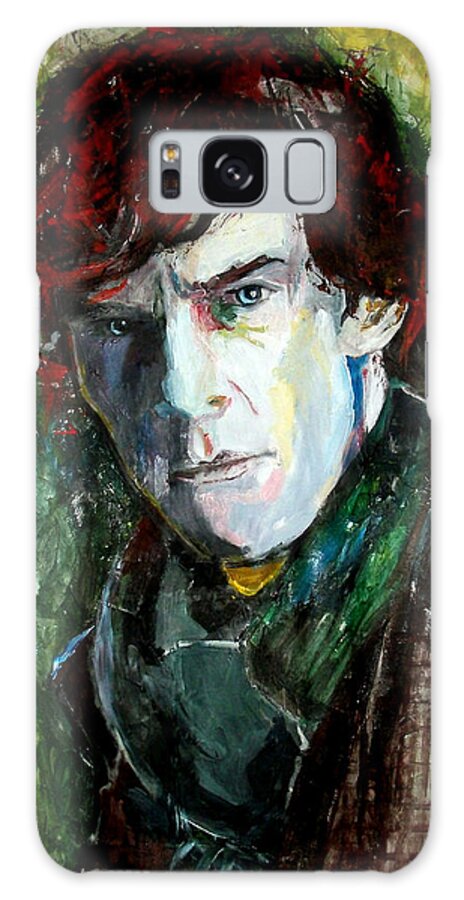 Benedict Galaxy Case featuring the painting Sherlock Holmes - Benedict Cumberbatch by Marcelo Neira
