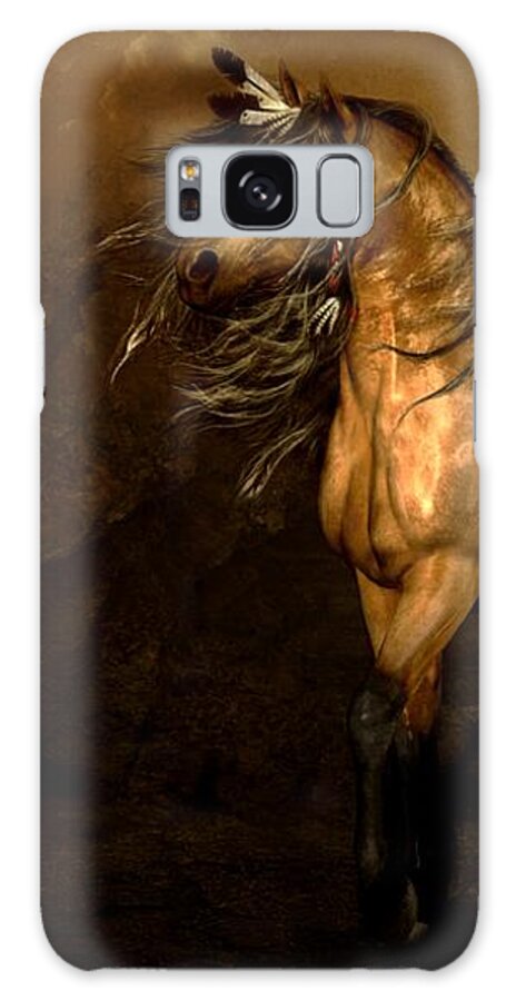Shikoba Galaxy S8 Case featuring the digital art Shikoba Choctaw Horse by Shanina Conway