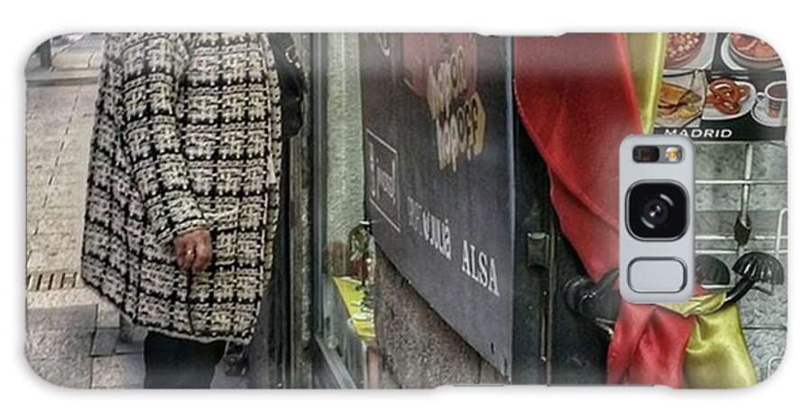 Flag Galaxy Case featuring the photograph Shopping
#streetphotography #flag by Rafa Rivas