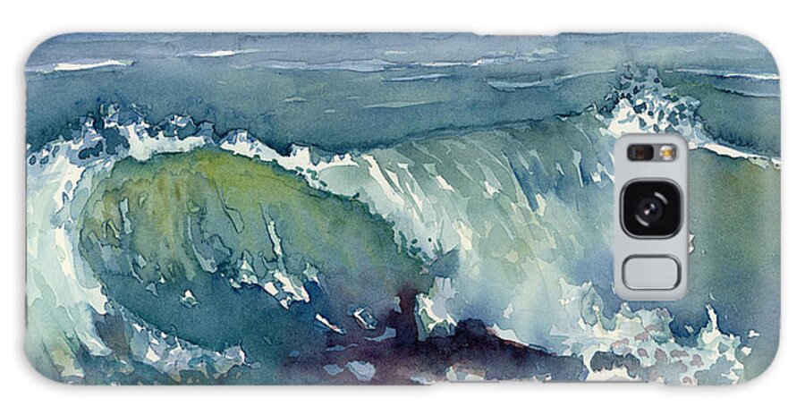 Wave Galaxy Case featuring the painting Shore Break by Amy Kirkpatrick