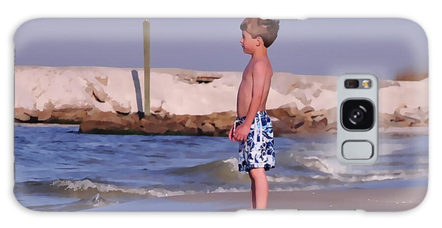 Beach Galaxy S8 Case featuring the digital art Should I Go In by Susan Cliett