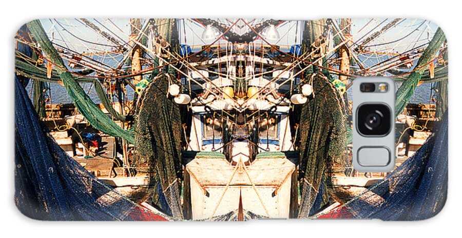 Shrimp Galaxy Case featuring the photograph Shrimp boat Abstract by Anne Cameron Cutri