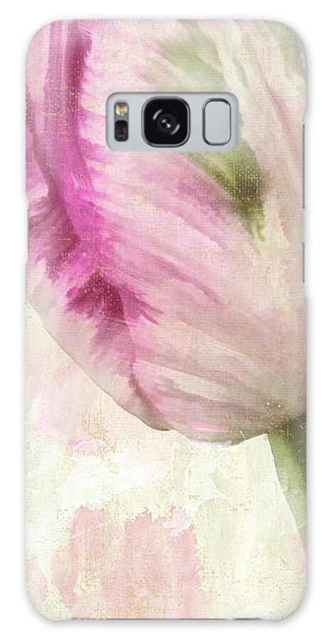 Parrot Tulip Galaxy Case featuring the painting Shy I by Mindy Sommers