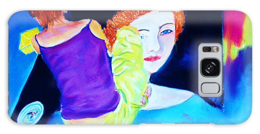 Painting Within A Painting Galaxy Case featuring the print Sidewalk Artist II by Melinda Etzold