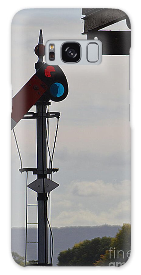 Railroad Signal Galaxy Case featuring the photograph Signal by Andy Thompson