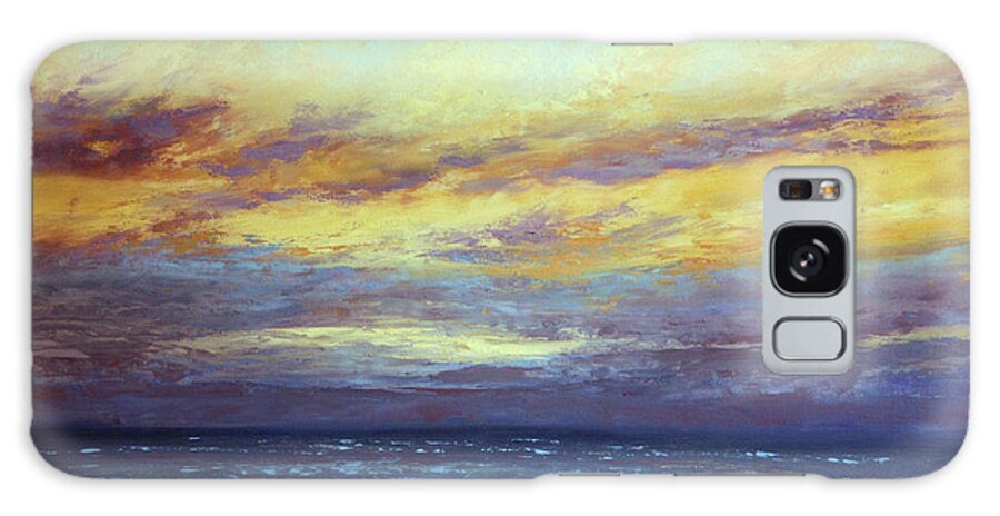 Seascape Galaxy Case featuring the painting Silence is Golden by Valerie Travers